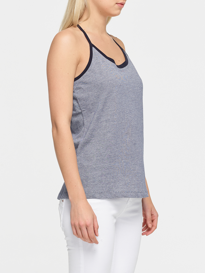 Navy Stripe Racer Back Tank