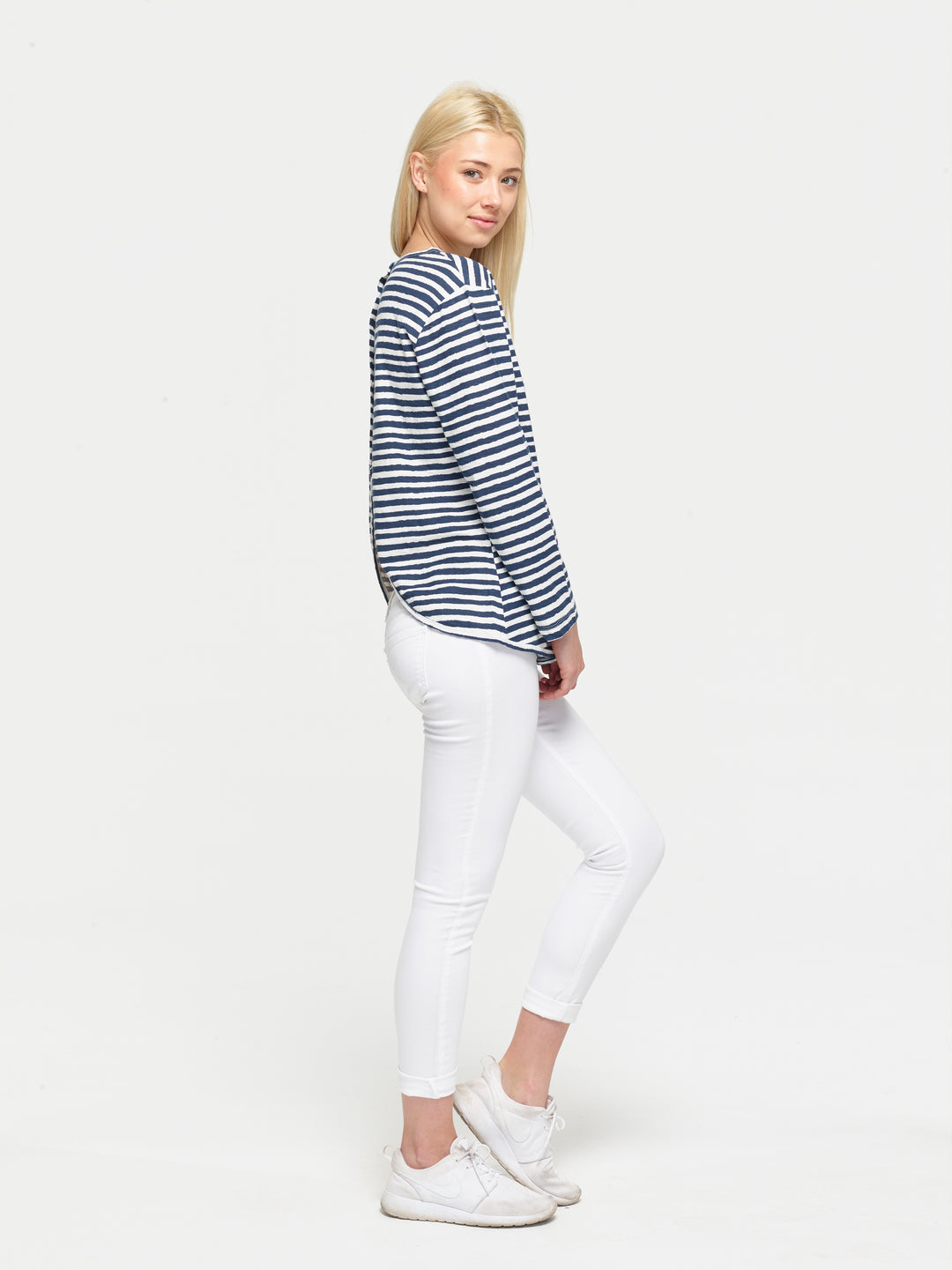 Navy Stripe Long Sleeve T-Shirt