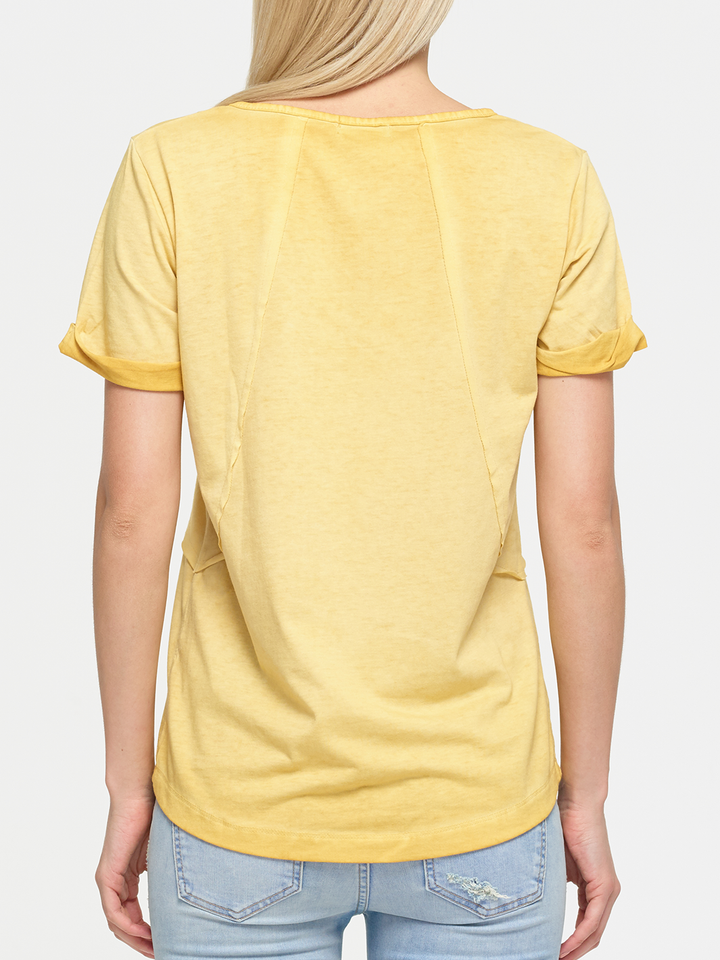 Paneled Mustard Tee