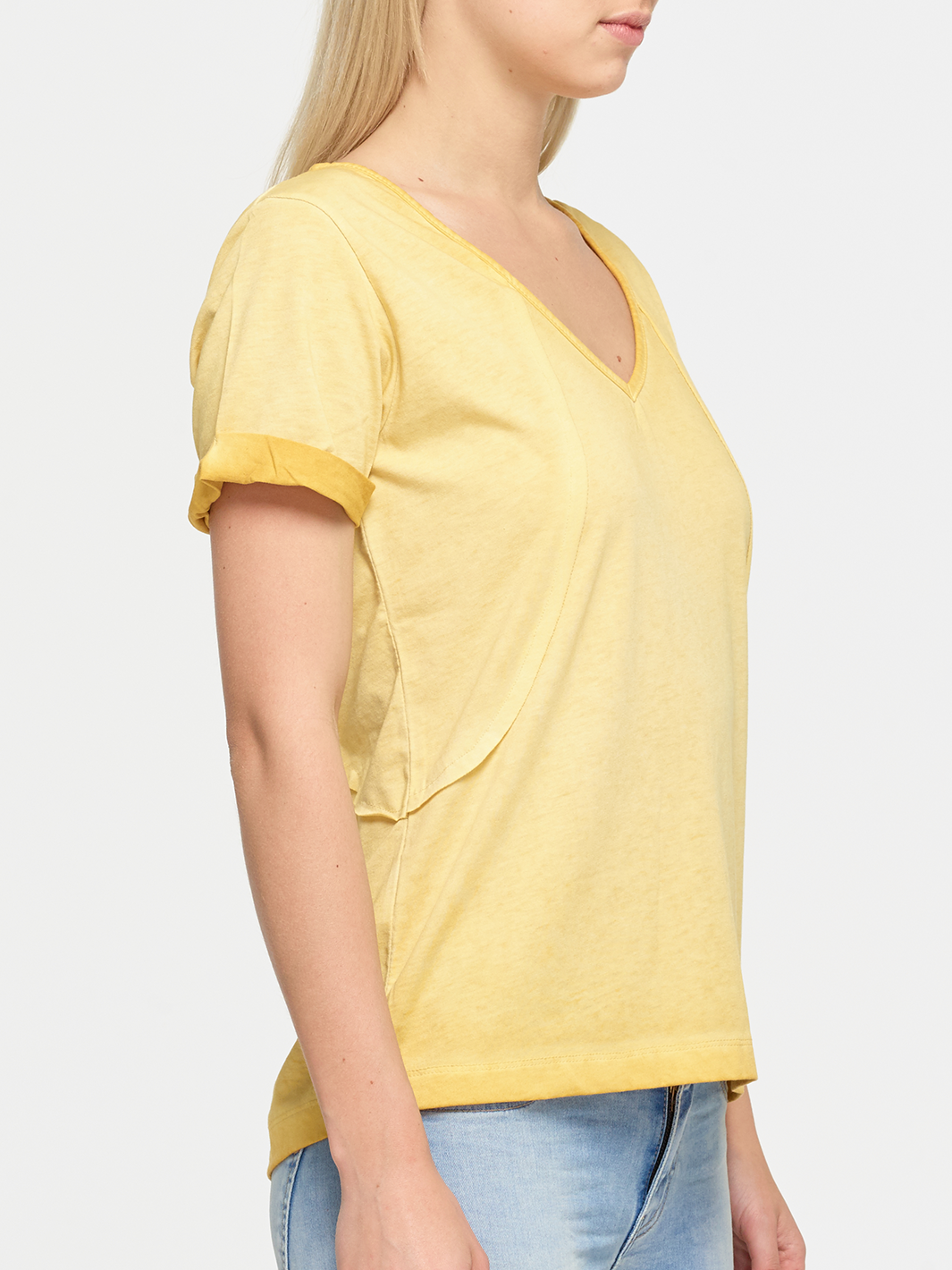 Paneled Mustard Tee