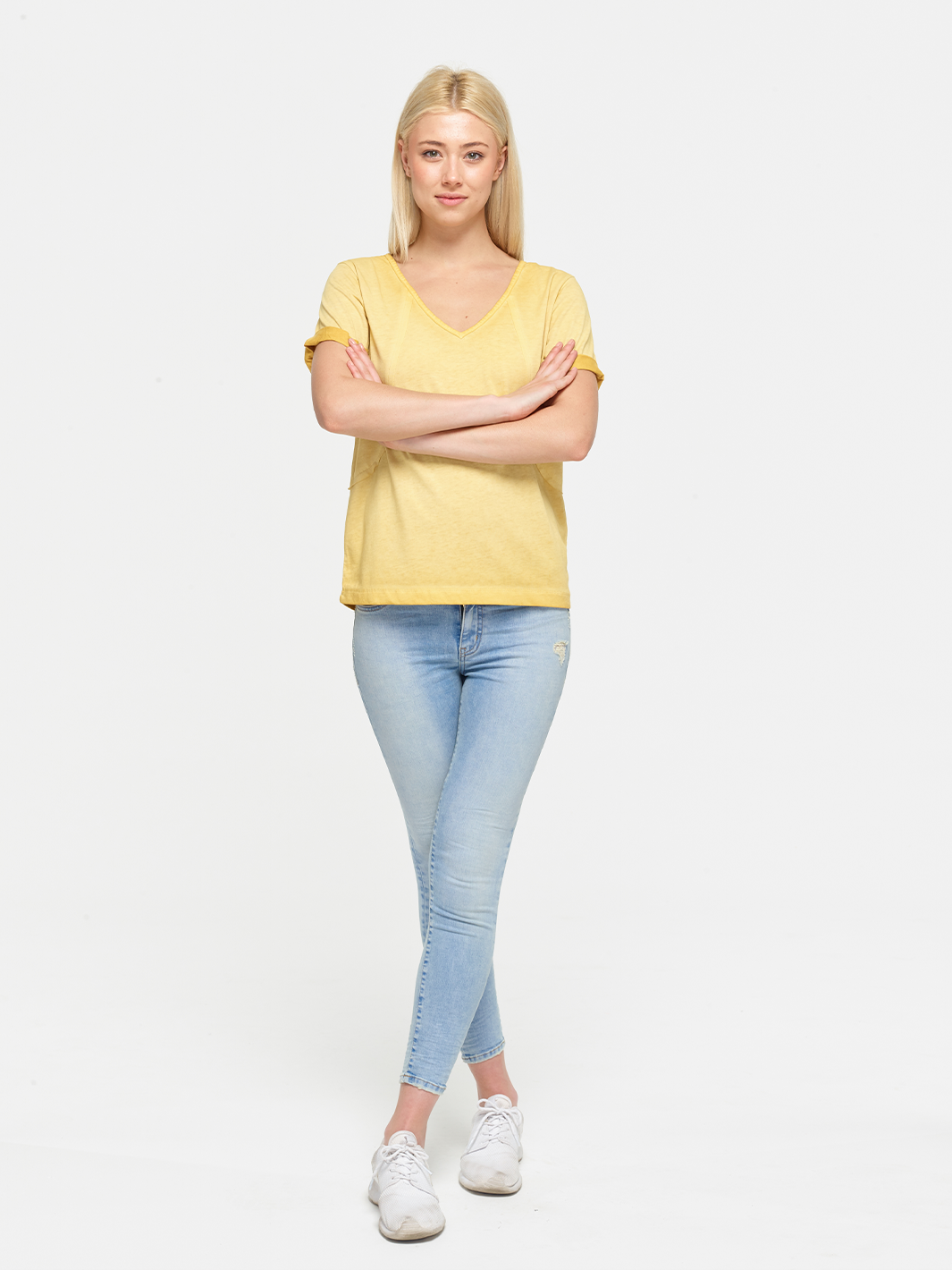 Paneled Mustard Tee