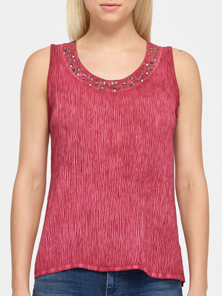 Georgie Maroon Top