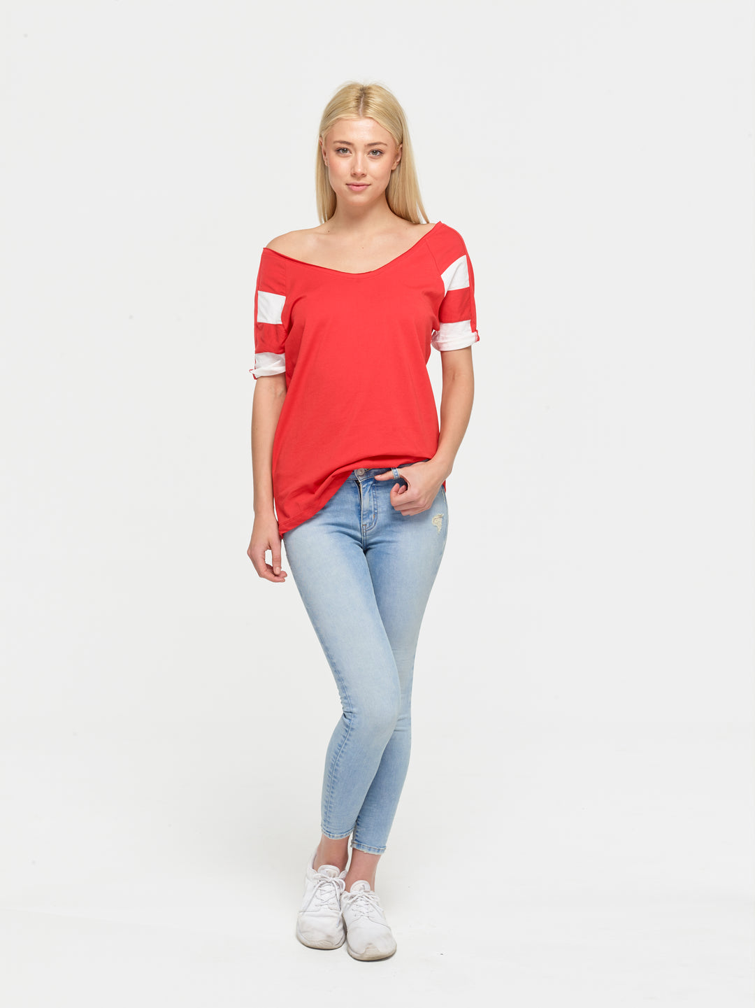 Stripe Sleeve T-Shirt