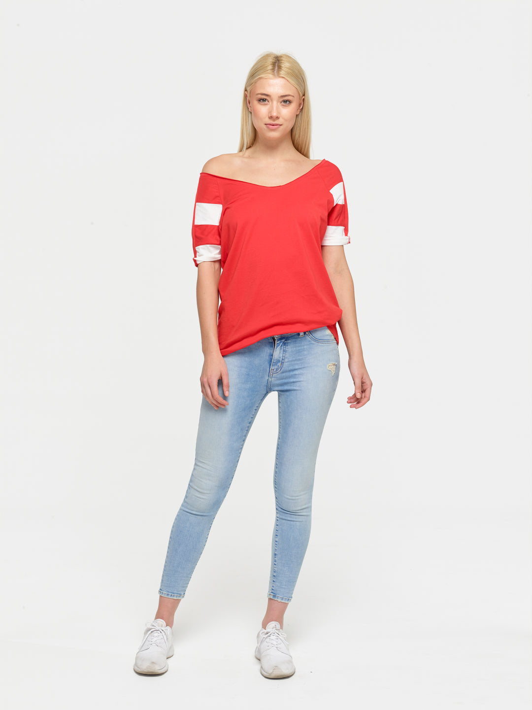 Stripe Sleeve T-Shirt