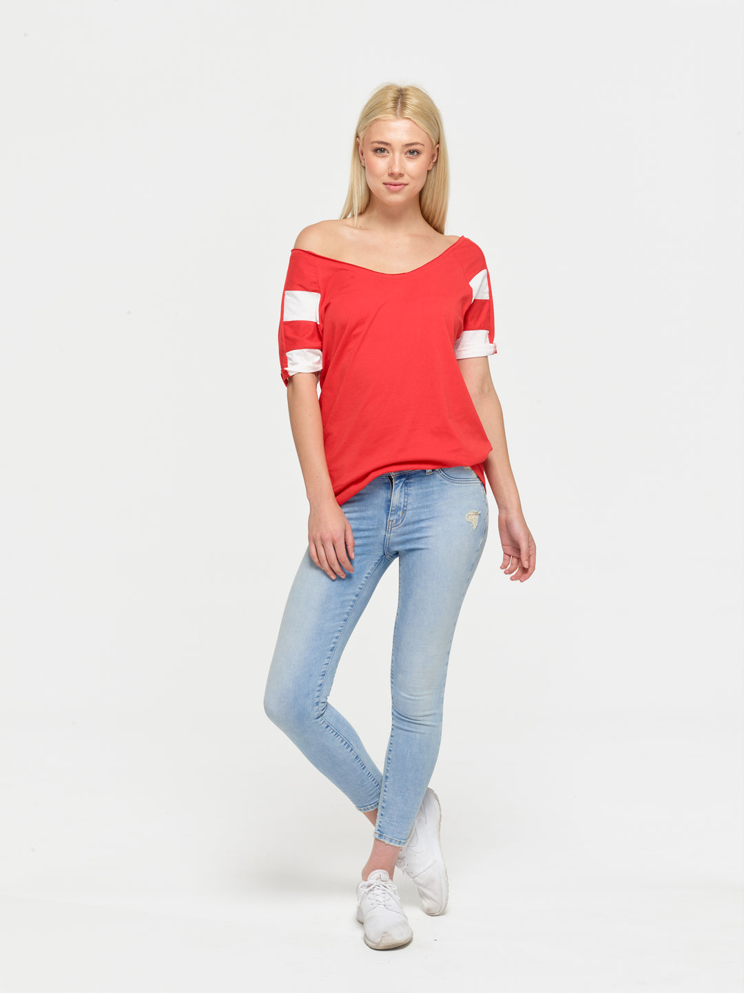 Stripe Sleeve T-Shirt