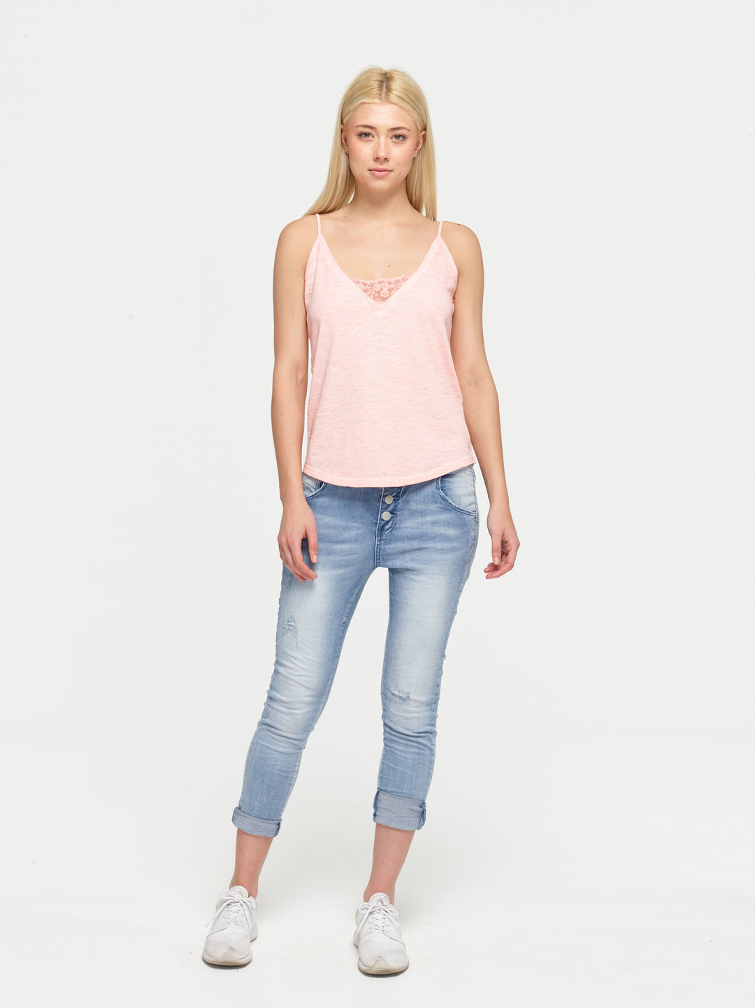 Lace Cami Pink Tank