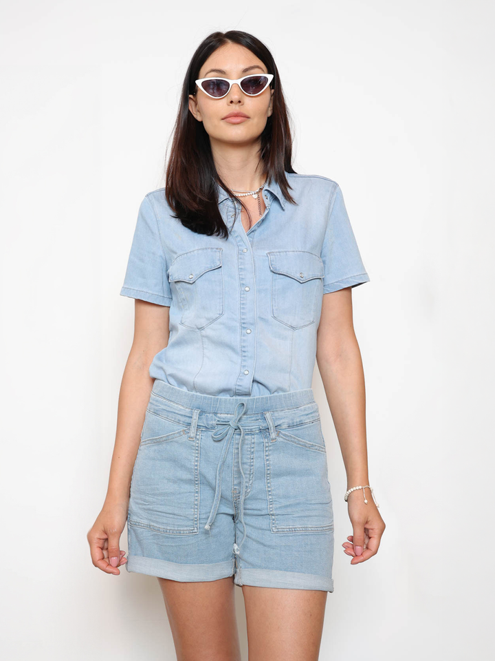 Carla Light Blue Denim Short