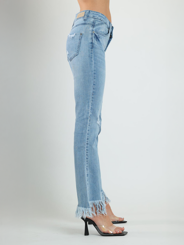 Elena Flared Jeans with Hem Detail