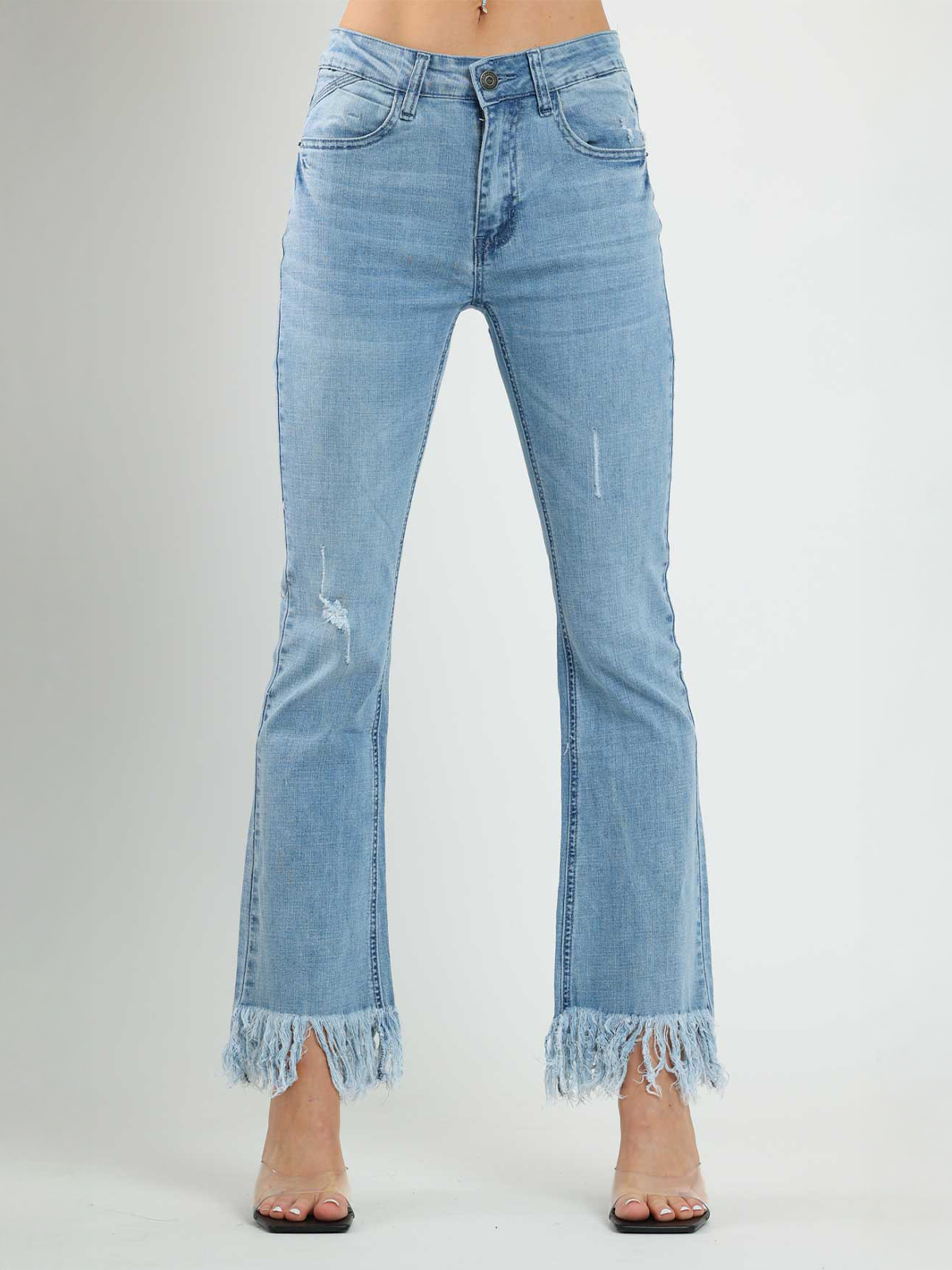 Elena Flared Jeans with Hem Detail