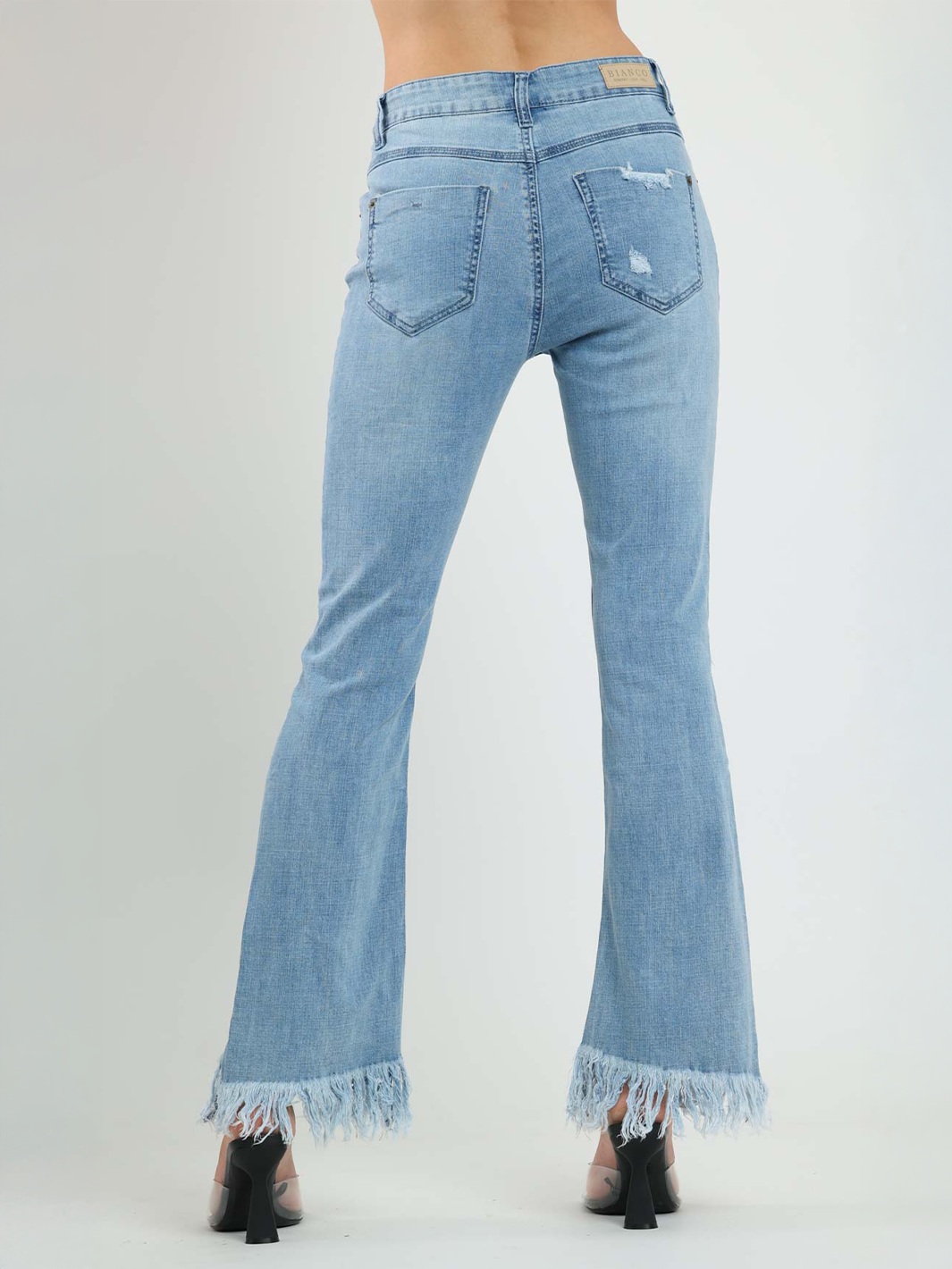 Elena Flared Jeans with Hem Detail