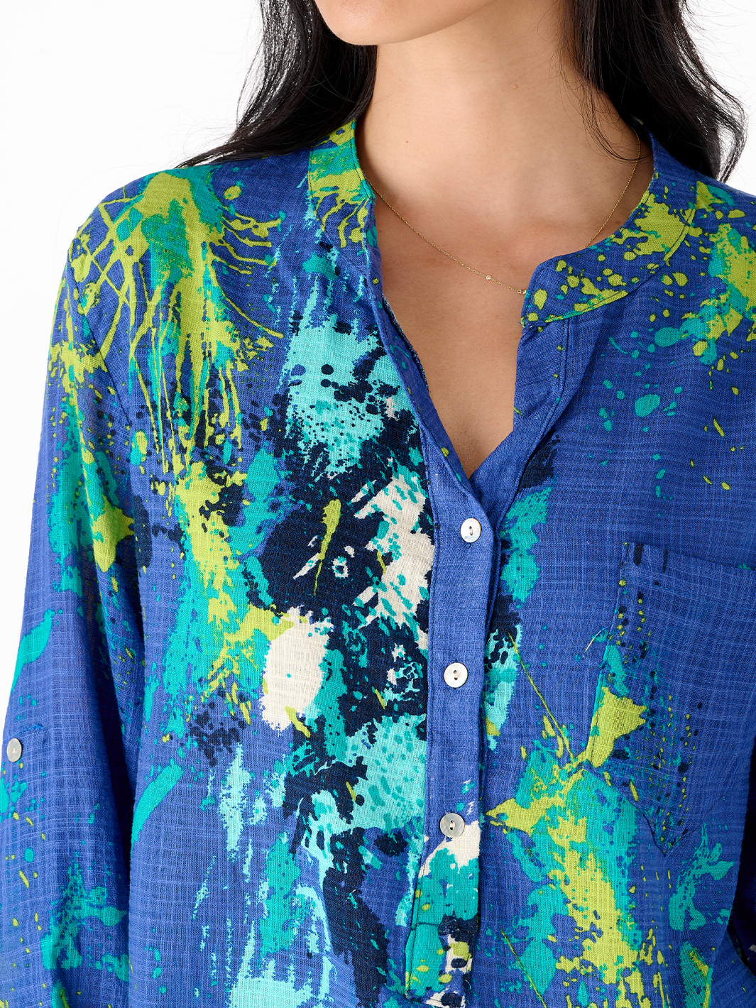 Grace Blue Floral Shirt