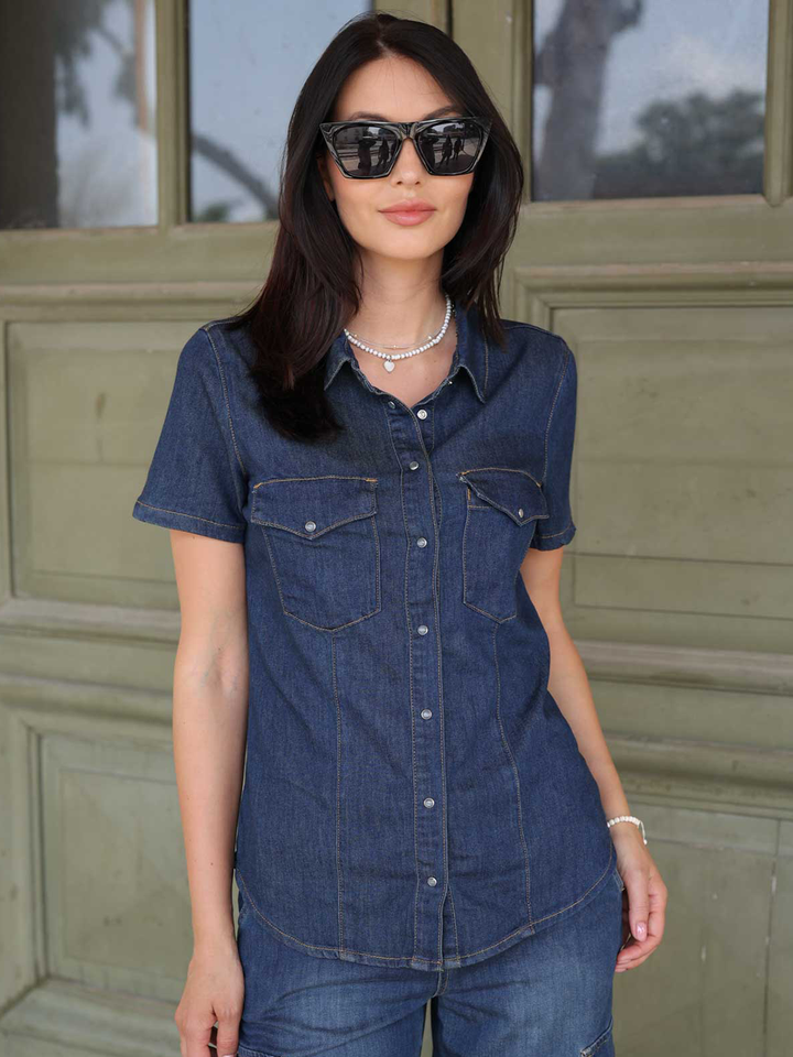 Lani Dark Blue Denim Shirt