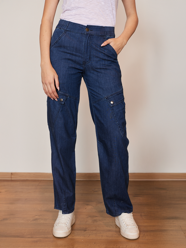 Nora Medium Blue Relaxed Straight Jean