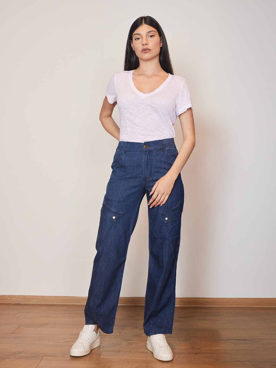 Nora Medium Blue Relaxed Straight Jean