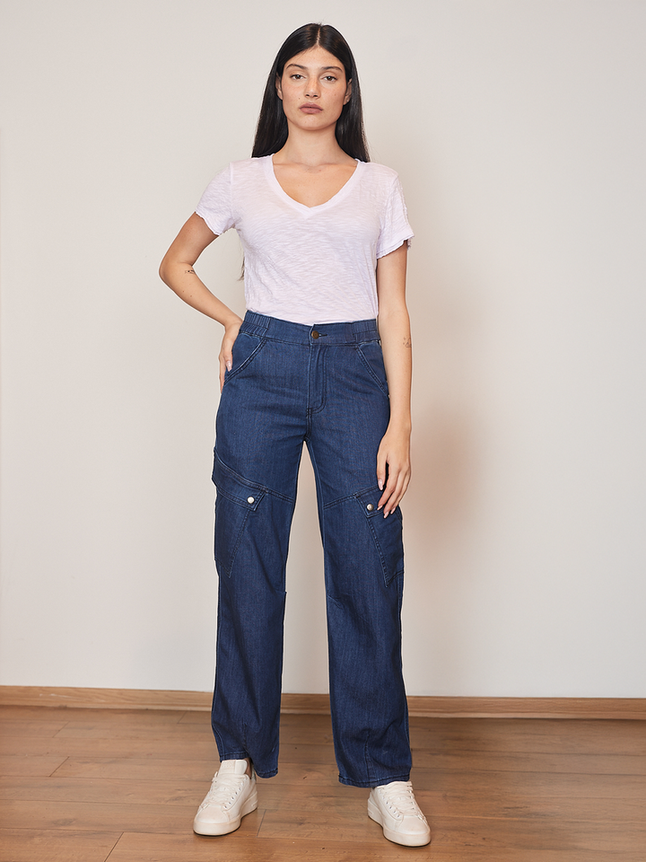 Nora Medium Blue Relaxed Straight Jean