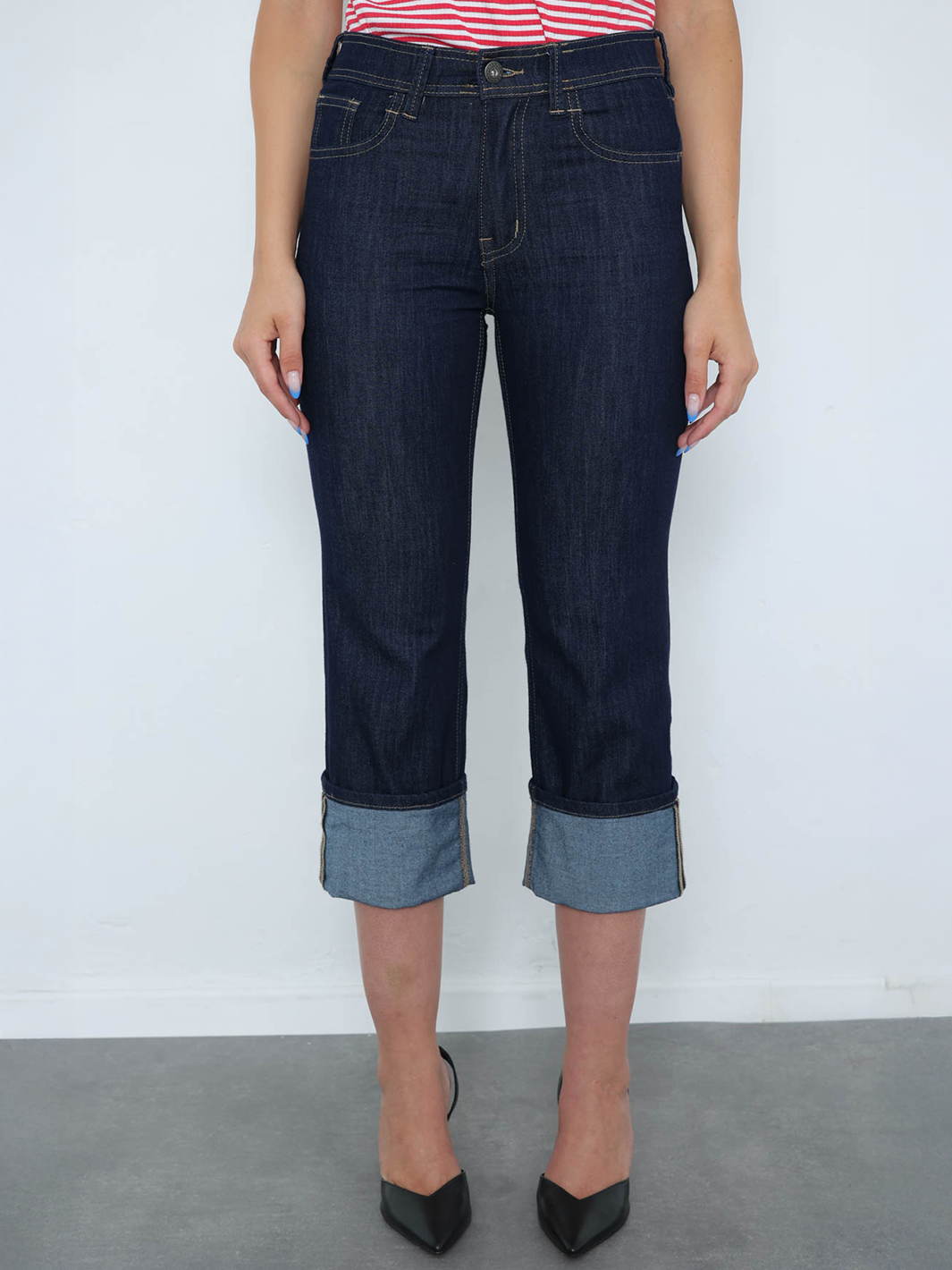 Paris 7/8 Dark Blue Jean