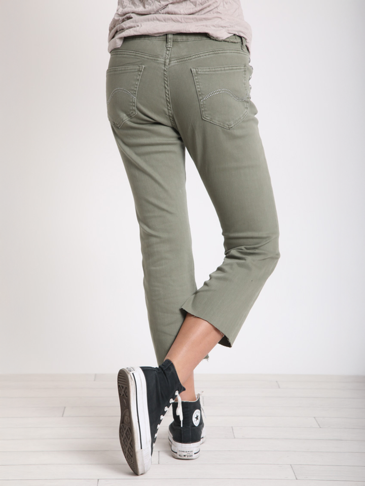 Ryan Olive Cropped Jean