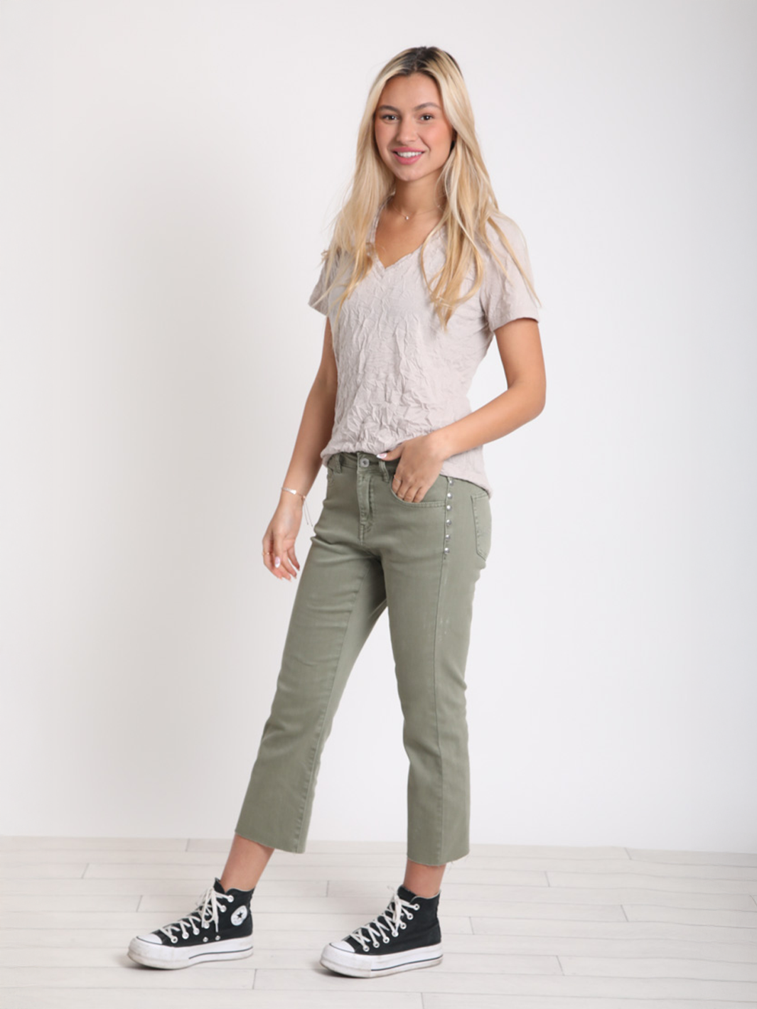 Ryan Olive Cropped Jean