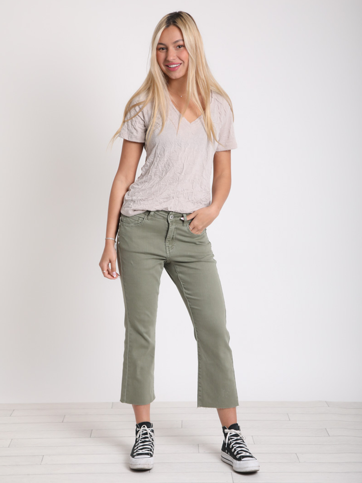 Ryan Olive Cropped Jean