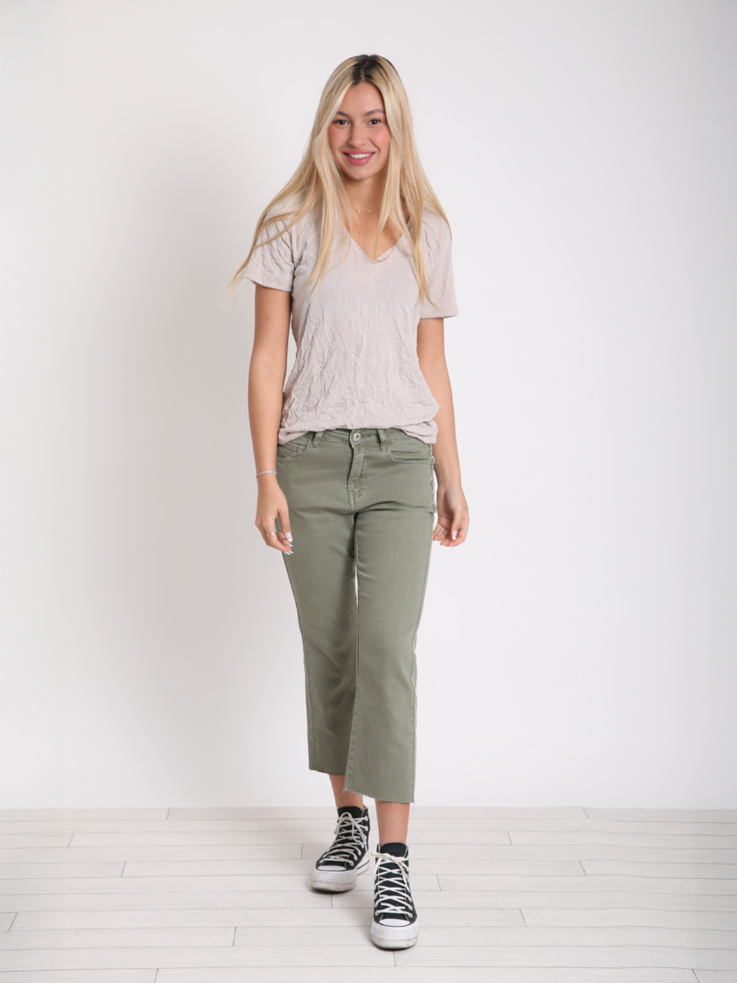 Ryan Olive Cropped Jean